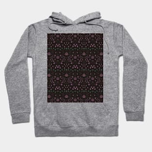 William Morris Violet and Columbine Dark Pink Hoodie